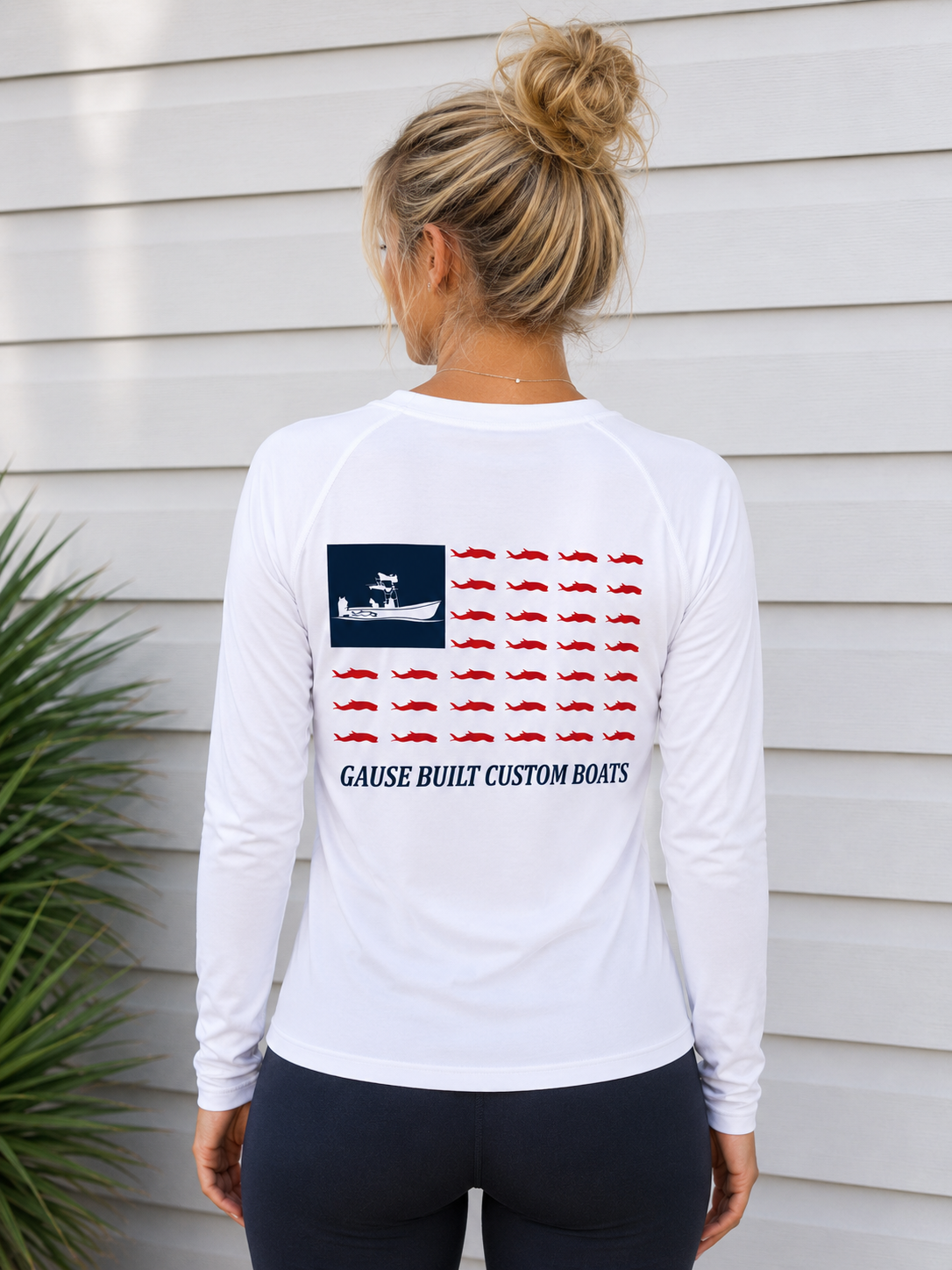 Womens Gause Flag UV Long Sleeve