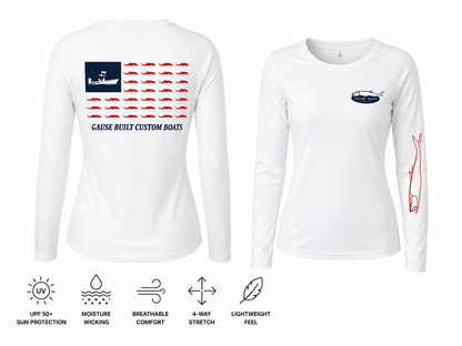 Womens Gause Flag UV Long Sleeve