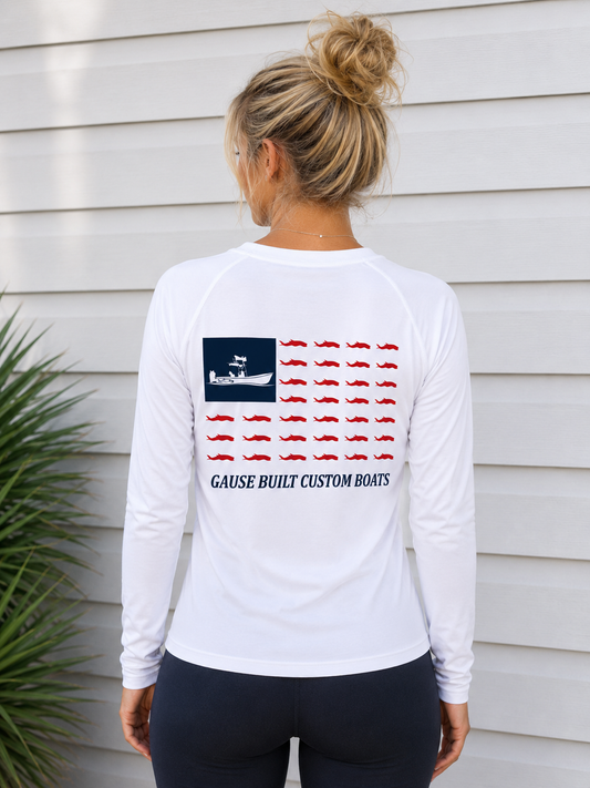 Womens Gause Flag UV Long Sleeve
